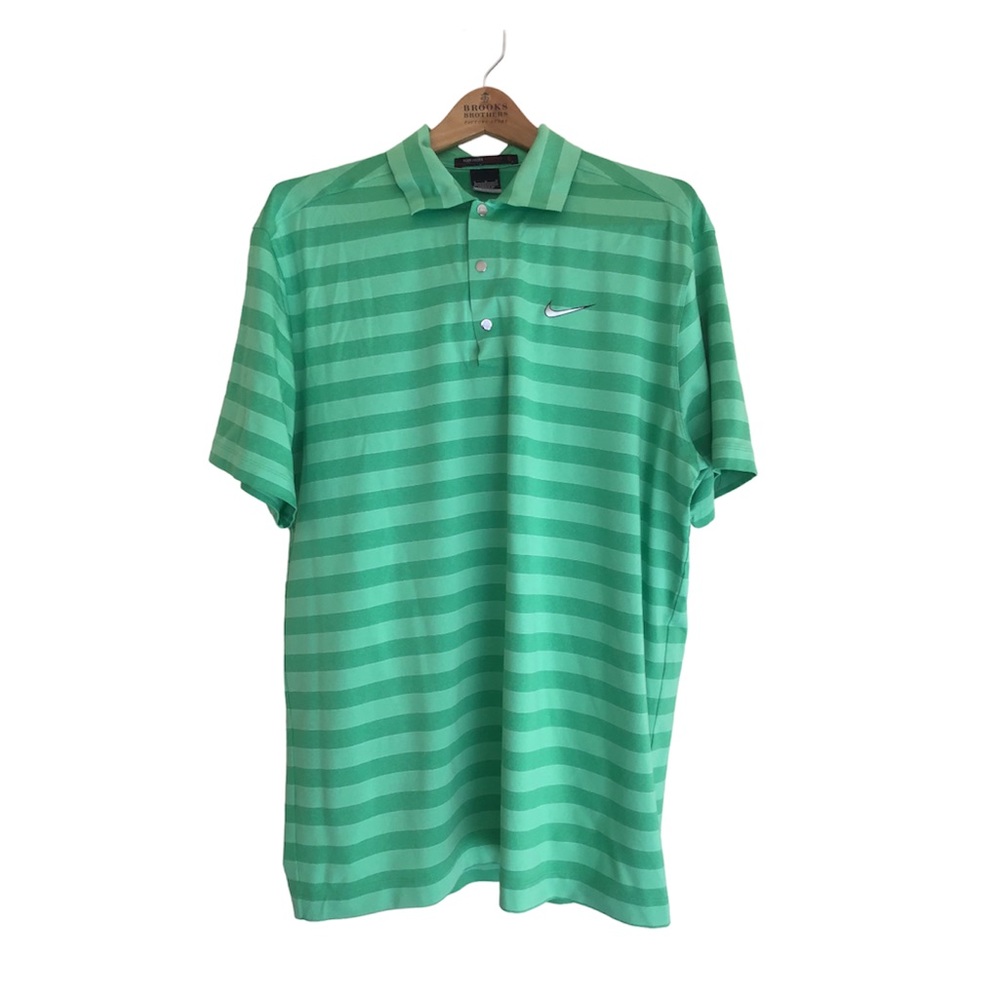 Nike Dri-Fit Tiger Woods Collection Green Polo Golf Shirt‎ Men’s Large